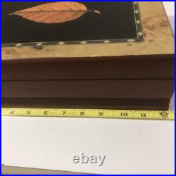 VTG Beautiful Mahogany Cigar Humidor Box with Hygrometer Wooden Cigar
