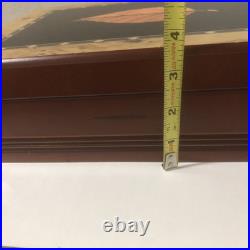 VTG Beautiful Mahogany Cigar Humidor Box with Hygrometer Wooden Cigar