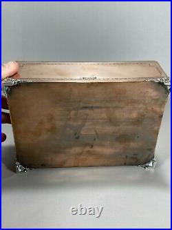 Very Rare Lebkuecher Arts & Crafts Mixed Metal Copper Sterling Humidor Cigar Box