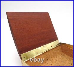 Very Rare Original MID Century Teak & Brass Cigarette Box By Carl Auböck Austria