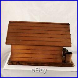 Victorian Dog in Kennel Figural Wood Cigar Humidor Box