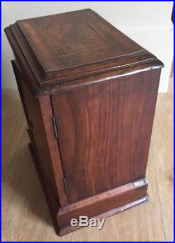 Victorian inlaid Walnut 3 drawer Cigar Humidor Cabinet. Victorian Humidor
