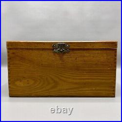 Vintage 1890 Wooden Semaphore Cigar Box EMPTY 8.75x5.75x4 Rothenberg & Schloss