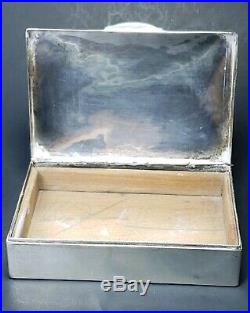 Vintage 900 Silver Casa Candela Chilean Cigarette Box Humidor Trinket -201g