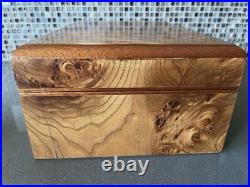Vintage Agresti Burled Wood Italian Handmade Cigar Humidor Beautiful