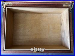 Vintage Agresti Burled Wood Italian Handmade Cigar Humidor Beautiful