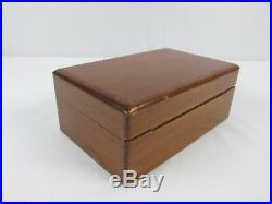 Vintage Alfred DUNHILL of London Wood Humidor Cigar Box Copper Lining Solid Wood