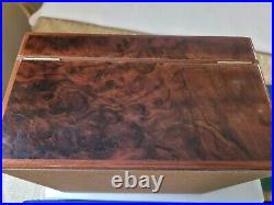 Vintage Alfred Dunhill Inlaid Burl Humidor. Made in France 10 X 9 X 6