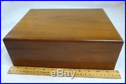Vintage Alfred Dunhill London Solid American Walnut Wooden Humidor Box w Extras