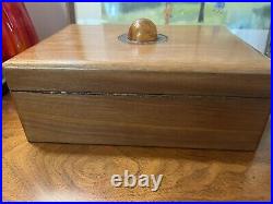 Vintage Alfred Dunhill Ltd Wood Cigar Box Humidor