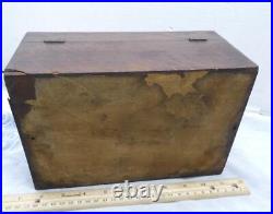 Vintage/Antique Burl Wood Humidor Cigar or Desk Box Burlwood Monogrammed