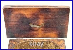 Vintage Antique Folk Art Humidor Box Sculpture Nobody Smokes But Father