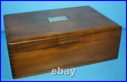Vintage/Antique Mahogany Humidor Box with Milk Glass Liner