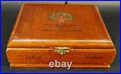 Vintage Arturo Fuente Wood Humidor Cigar Box Felt Lining Dominican Republic mAAT