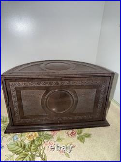 Vintage Bakelite Roto Tray Cigarette Humidor Art Deco Smoking Box USA