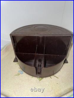 Vintage Bakelite Roto Tray Cigarette Humidor Art Deco Smoking Box USA