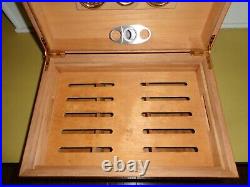 Vintage Big English Humidor Cigar Box Cedar Wood Hydromist Nr