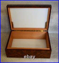 Vintage Burlwood Edwardian Style Humidor Box