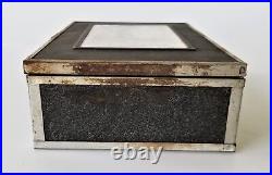 Vintage CIGAR BOX wood FOX HUNT SCENE humidor repurpose jewelry box men