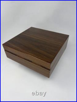 Vintage Caldelli Cigar Humidor Morello Deposition Walnut Cedar Lined Made Italy