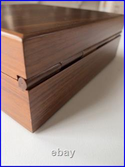 Vintage Caldelli Cigar Humidor Morello Deposition Walnut Cedar Lined Made Italy