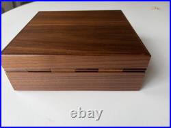 Vintage Caldelli Cigar Humidor Morello Deposition Walnut Cedar Lined Made Italy