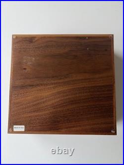 Vintage Caldelli Cigar Humidor Morello Deposition Walnut Cedar Lined Made Italy