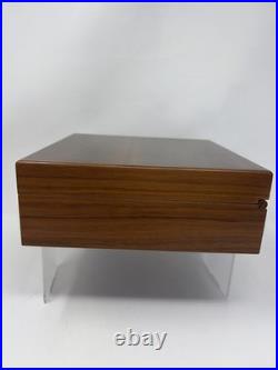 Vintage Caldelli Cigar Humidor Morello Deposition Walnut Cedar Lined Made Italy