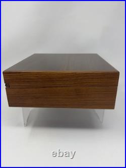 Vintage Caldelli Cigar Humidor Morello Deposition Walnut Cedar Lined Made Italy