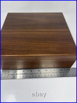 Vintage Caldelli Cigar Humidor Morello Deposition Walnut Cedar Lined Made Italy