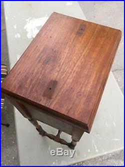 Vintage Cigar Box Cabinet Nightstand Copper Lined Humidor
