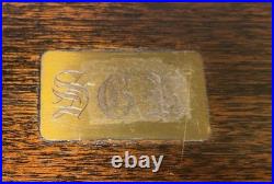 Vintage Cigar Humidor Box Porcelain Lined