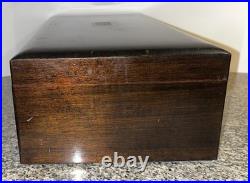 Vintage Cigar Humidor Box Porcelain Lined