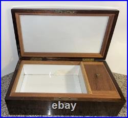 Vintage Cigar Humidor Box Porcelain Lined