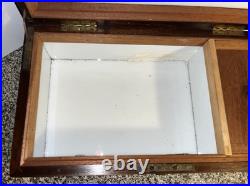 Vintage Cigar Humidor Box Porcelain Lined