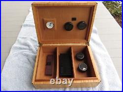 Vintage Cigar Humidor Custom Hand Made Beautiful woods Birdseye Maple 27 yrs old