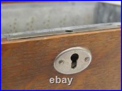 Vintage Cigar Humidor Old Wooden Cigar Box Tin Lined 1920's Cool 10x7x4 Vintage Cigar Humidor Old Wooden Cigar Box Tin Lined 1920's Cool 10x7x4