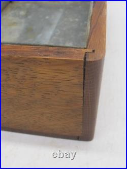 Vintage Cigar Humidor Old Wooden Cigar Box Tin Lined 1920's Cool 10x7x4 Vintage Cigar Humidor Old Wooden Cigar Box Tin Lined 1920's Cool 10x7x4