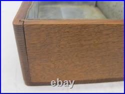Vintage Cigar Humidor Old Wooden Cigar Box Tin Lined 1920's Cool 10x7x4 Vintage Cigar Humidor Old Wooden Cigar Box Tin Lined 1920's Cool 10x7x4