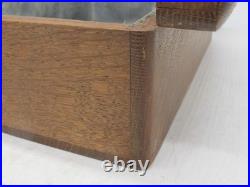 Vintage Cigar Humidor Old Wooden Cigar Box Tin Lined 1920's Cool 10x7x4 Vintage Cigar Humidor Old Wooden Cigar Box Tin Lined 1920's Cool 10x7x4