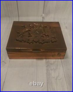 Vintage Copper/Brass Humidor Box Hinged Lid Made in Republica de Chile