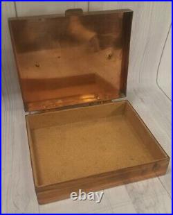 Vintage Copper/Brass Humidor Box Hinged Lid Made in Republica de Chile