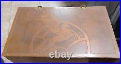 Vintage Copper Humidor Cigar Box Size WithPegasus Etched Top. Hand Made MRB4B