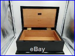 Vintage Custom Handmade Large & Heavy Wooden Cigar Humidor Box