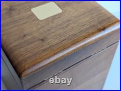 Vintage Decatur Industries DECO USA Walnut Humidor Cigar Box Vintage Decatur Industries DECO USA Walnut Humidor Cigar Box