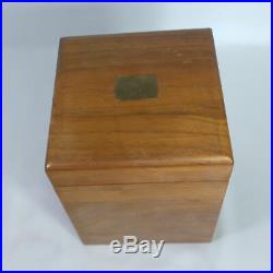 Vintage Decatur Industries USA Humidor Cigar Box Walnut Wood
