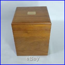 Vintage Decatur Industries USA Humidor Cigar Box Walnut Wood