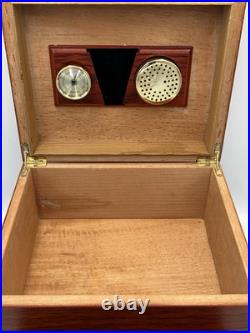 Vintage Desktop Wood Cigar Humidor Box