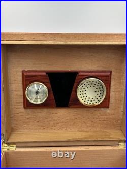 Vintage Desktop Wood Cigar Humidor Box