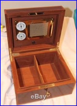 Vintage Dunhill Burl Wood Humidity-Control, Cedar-lined Humidor Cigar Box